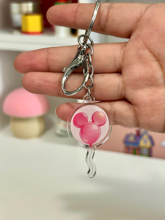 Pink Balloon Keychain