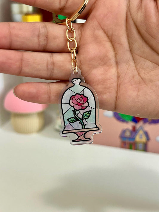 Rose Holographic Keychain