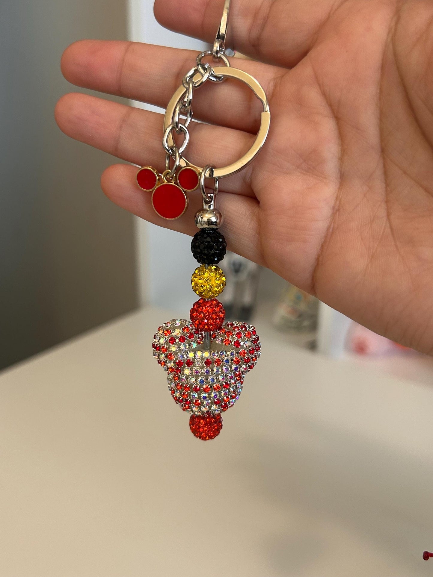 Kachow! Rhinestone Mouse Keychain