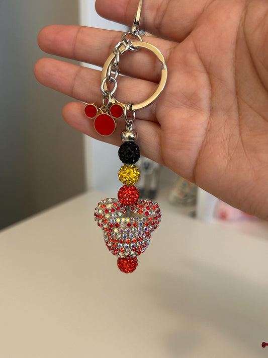 Kachow! Rhinestone Mouse Keychain