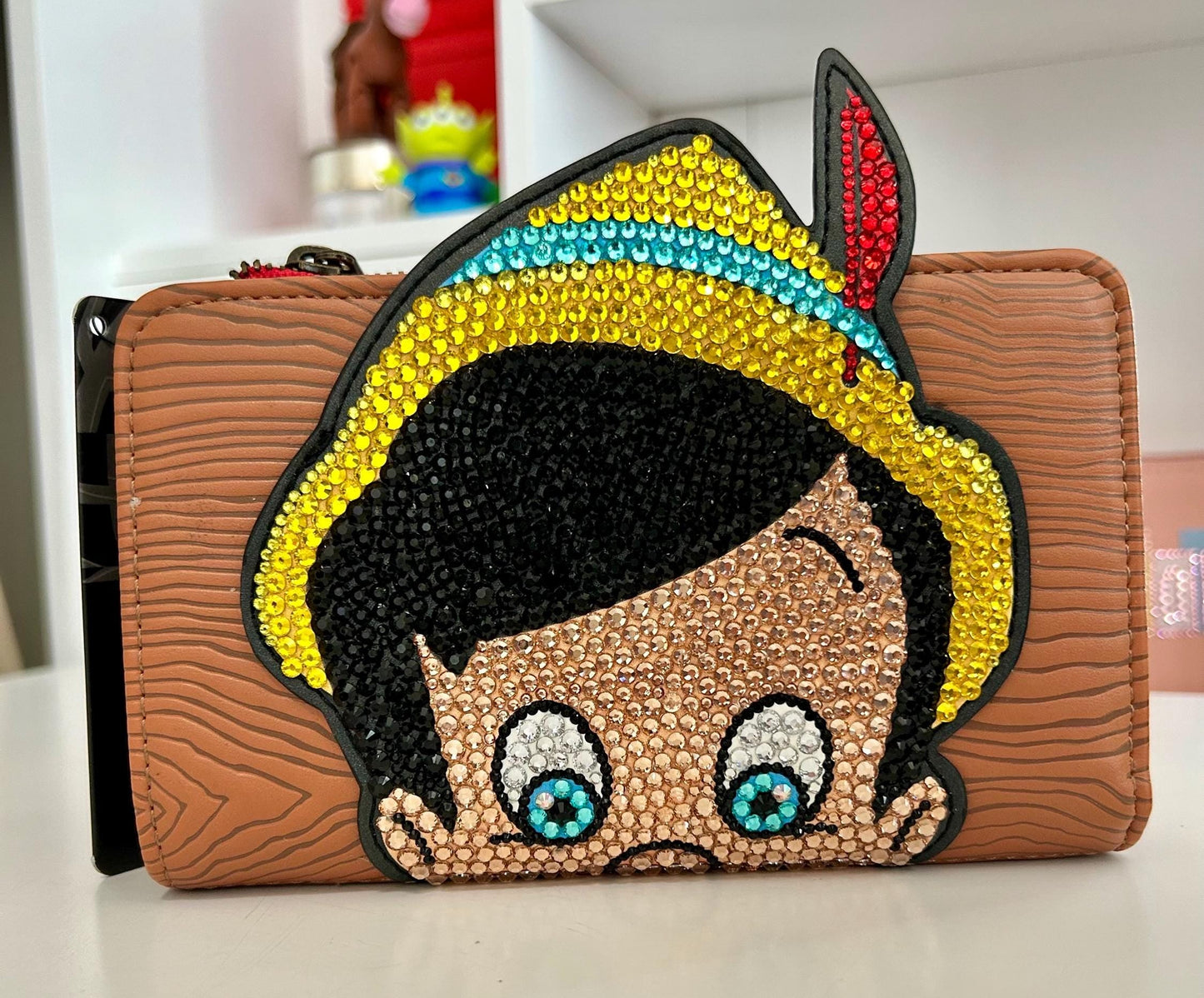Custom Rhinestone Loungefly Pinocchio Wallet
