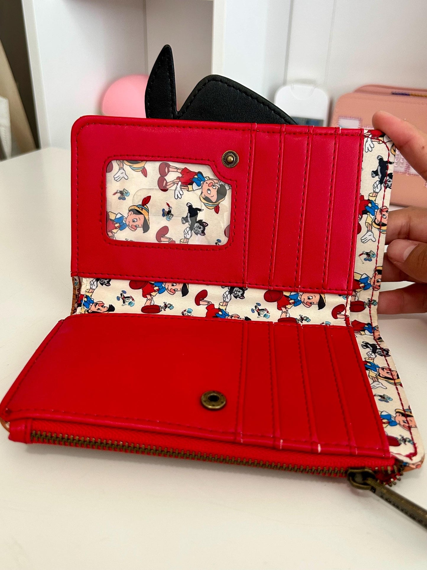 Custom Rhinestone Loungefly Pinocchio Wallet