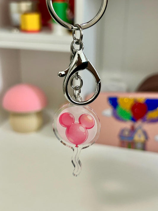 Pink Balloon Keychain