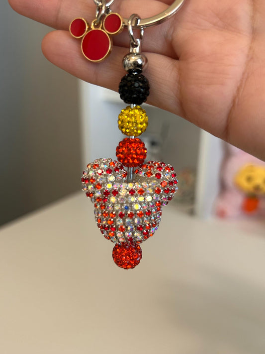 Kachow! Rhinestone Mouse Keychain