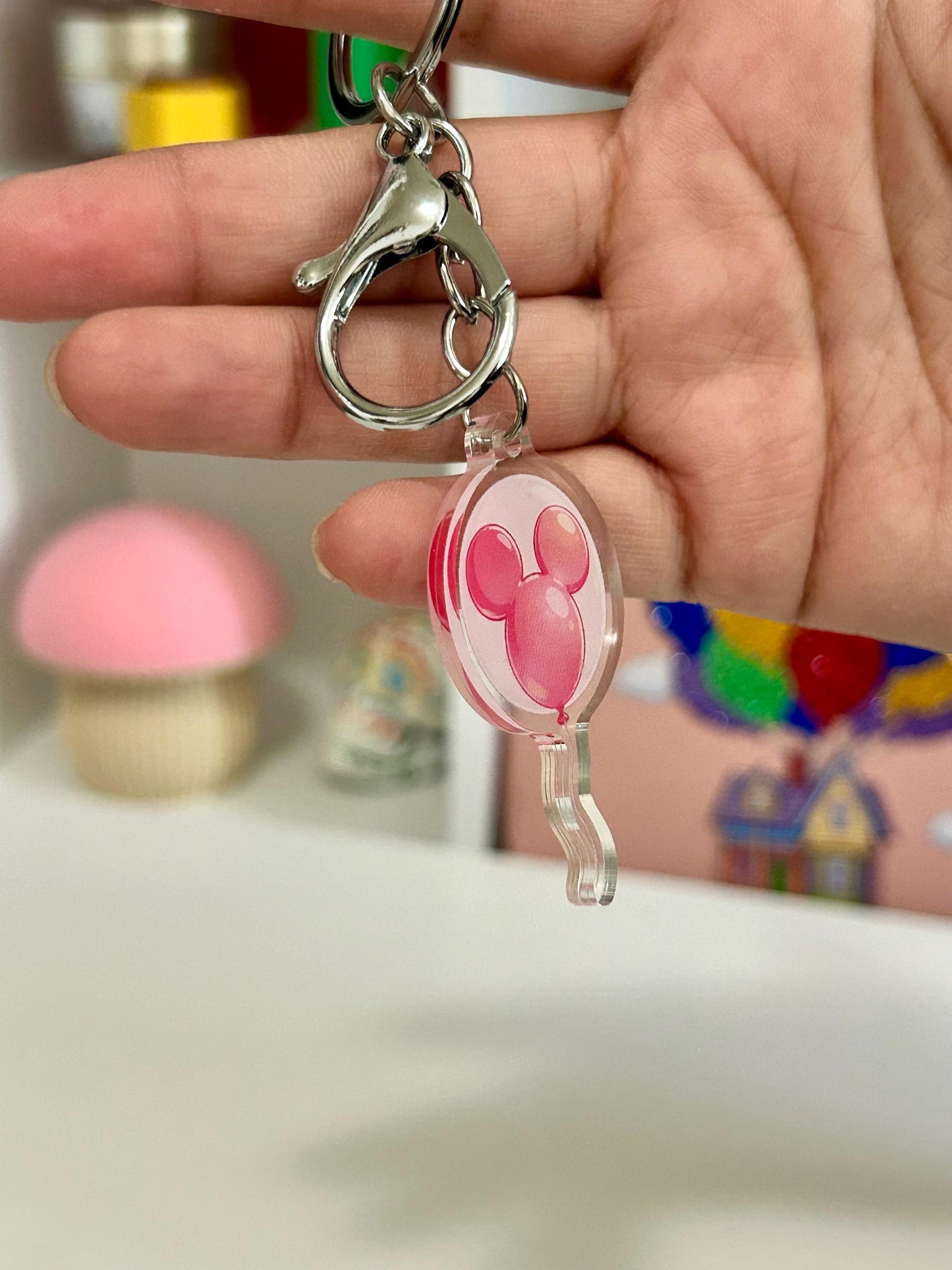 Pink Balloon Keychain