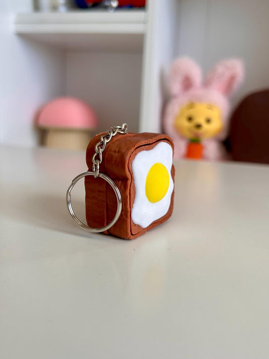 Egg-on-Toast Clicker Keychain